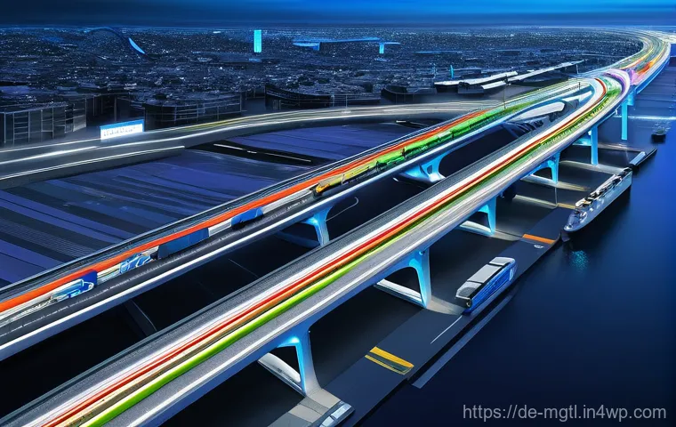 디지털 트윈이 바꾸는 물류 관리 - **Prompt 1: Real-time Warehouse Digital Twin**
    "A clean, modern, high-tech logistics warehouse i...